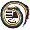 11Pcs TPE Resistance Bands Set Elastic Fitness Band Pull Rope Exercise Bands With Door Anchor Legs Ankle Straps Carrying Bag