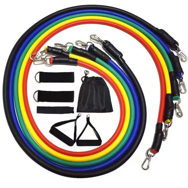11Pcs TPE Resistance Bands Set Elastic Fitness Band Pull Rope Exercise Bands With Door Anchor Legs Ankle Straps Carrying Bag 11Pcs TPE Resistance Bands Set Elastic Fitness Band Pull Rope Exercise Bands With Door Anchor Legs Ankle Straps Carrying Bag