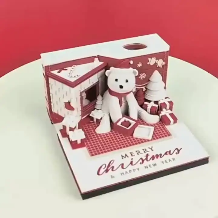 Рождественский 3D блокнот