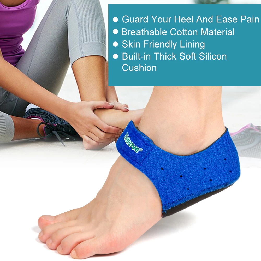 Foot Heel Protectors Plantar Fasciitis Inserts Heel Pads Relieve Cracked Dry Achilles Pain Reusable Health Tool 2Pcs/1Pair