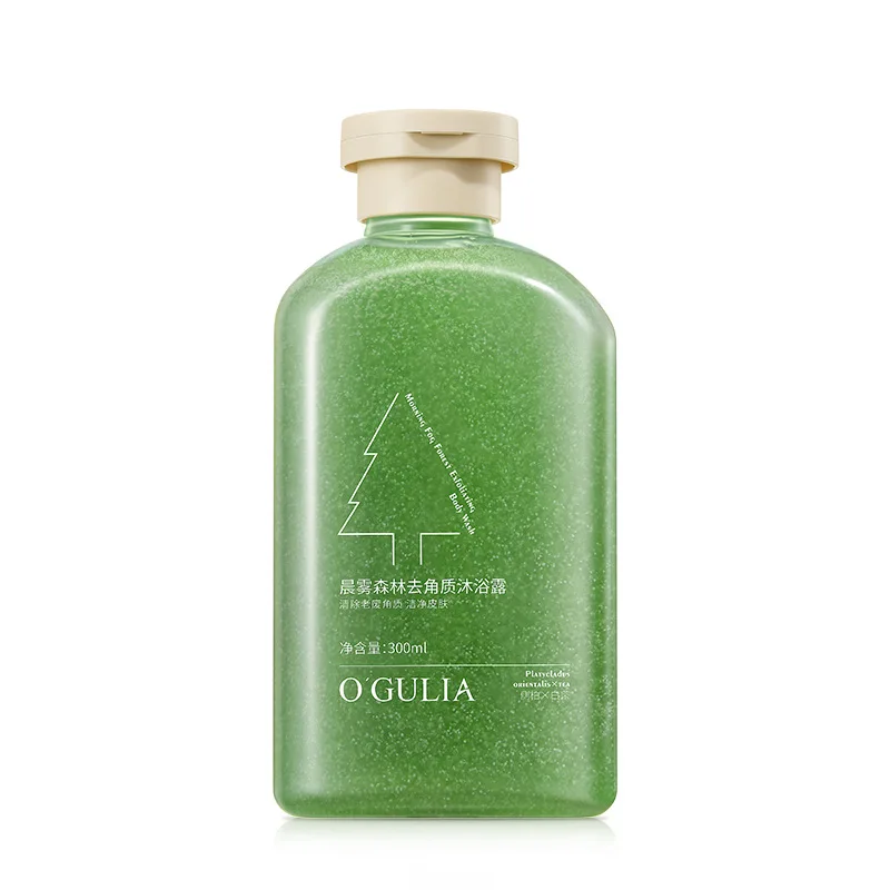 Morning mist forest exfoliating shower gel 300ml clean and moisturize, control oil and moisturize Whitening shower gel