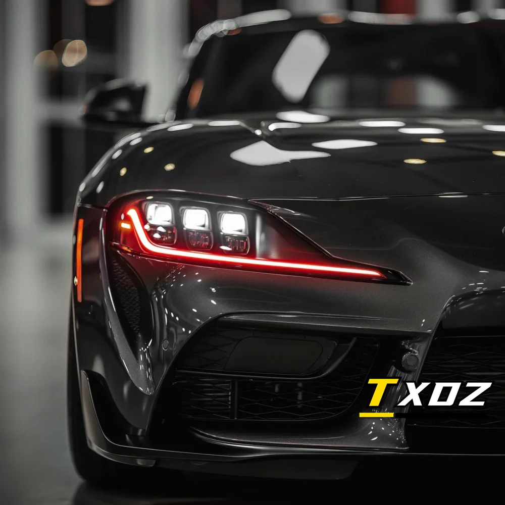 CSL 노란색 DRL LED 보드, 2020 2021 2022 도요타 GR 수프라 A90 A91 헤드라이트, 주간 주행등, 레드 블루