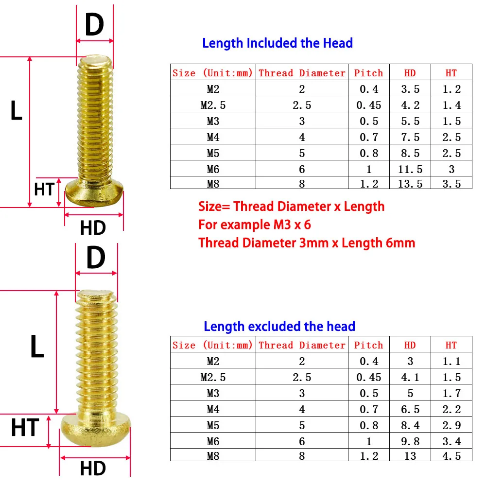 M2 M2.5 M3 M4 Brass Threaded Insert Nut and Bolts Set Phillips Cross Countersunk or Round Head Screws with Heat Knurled Nut Kit