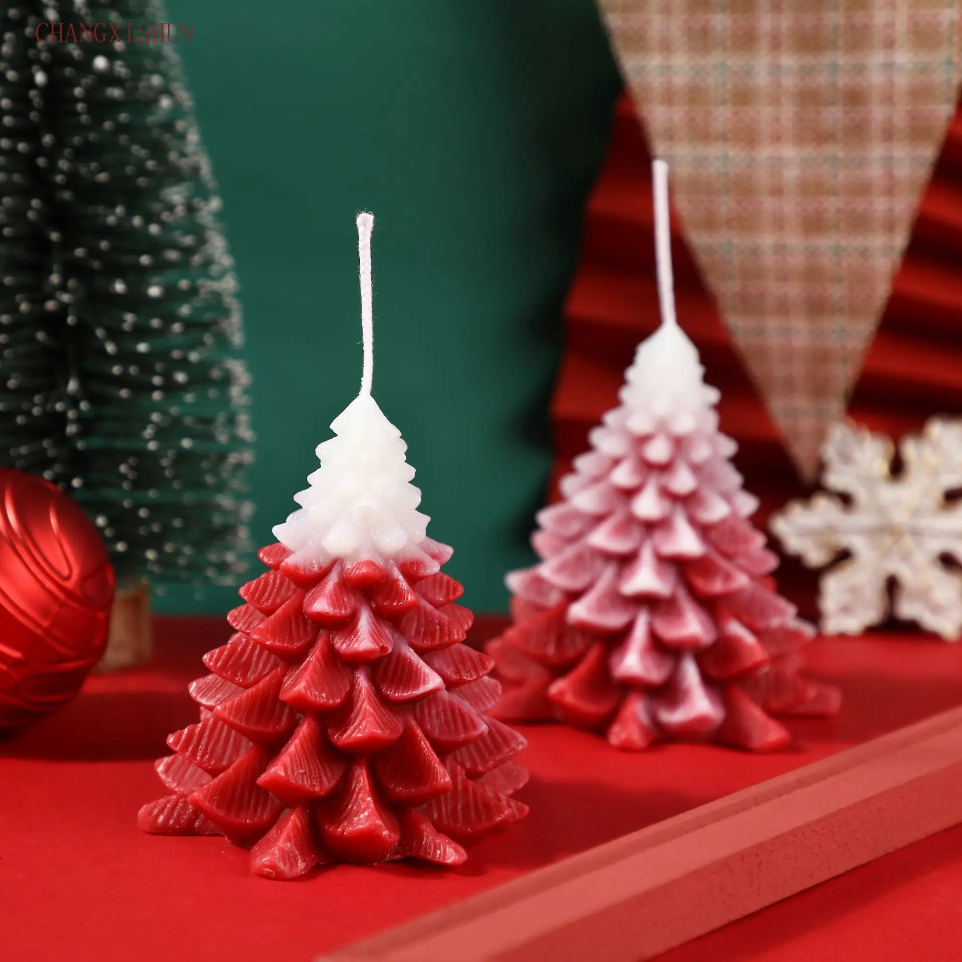 Christmas Pine Tree 3D Scented Soy Wax Candle: Creative Home Decoration - Image 6