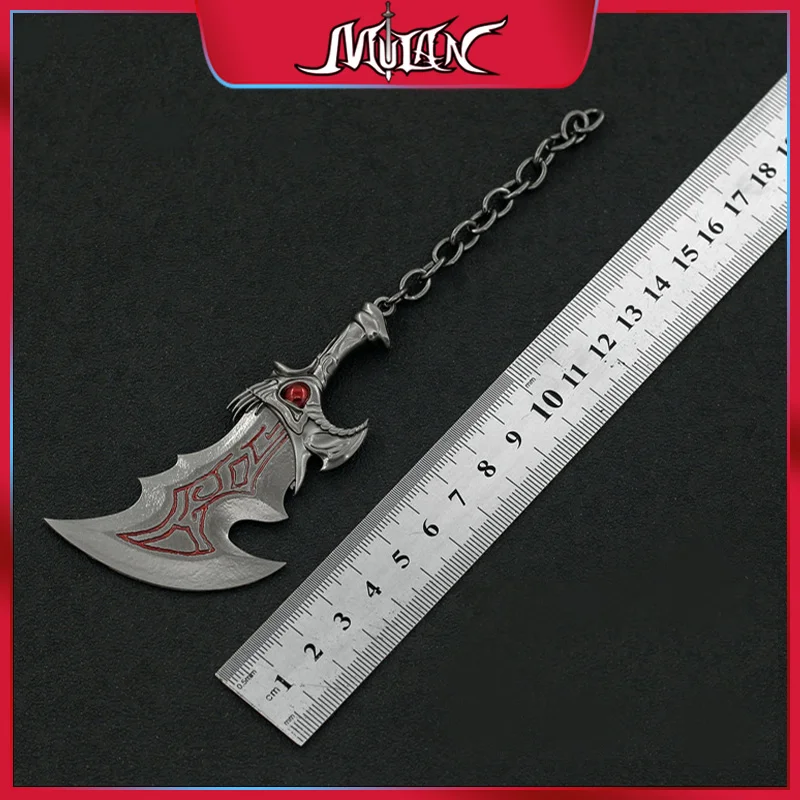 

God of War Weapon Kratos Blades of Athena Mini 10cm Keychain Reduction Alloy Game Model Light Samurai Sword Gifts Toys for Kids