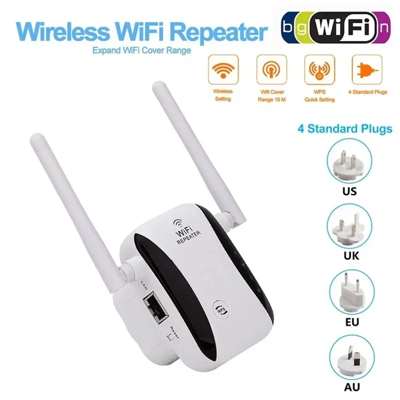Penguat sinyal Router Wifi, Repeater wi-fi 500 Mbps jaringan 300m