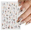 Heallor Graffiti Strips Nail Stickers for Women Nail Art Decorations Rose Gold Abstract Line Spring 3D Slider for Manicure Polis 1