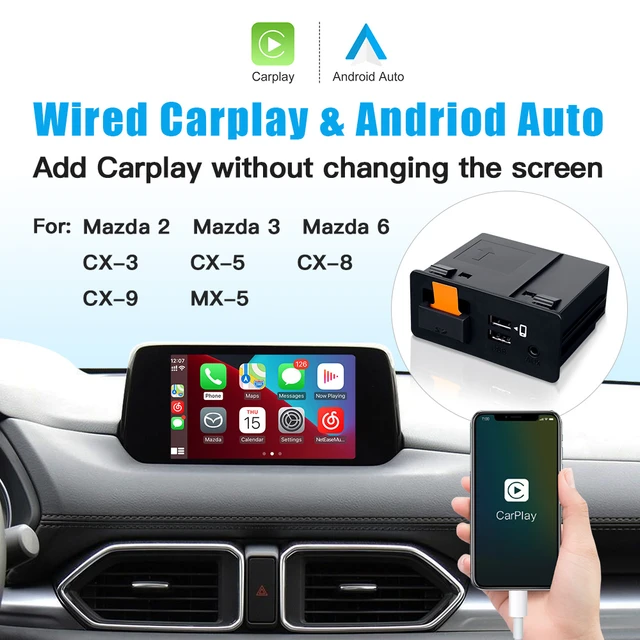 CARABC Apple Carplay Android Auto Fits Mazda 2 3 6 CX3 CX5 CX9 MX5