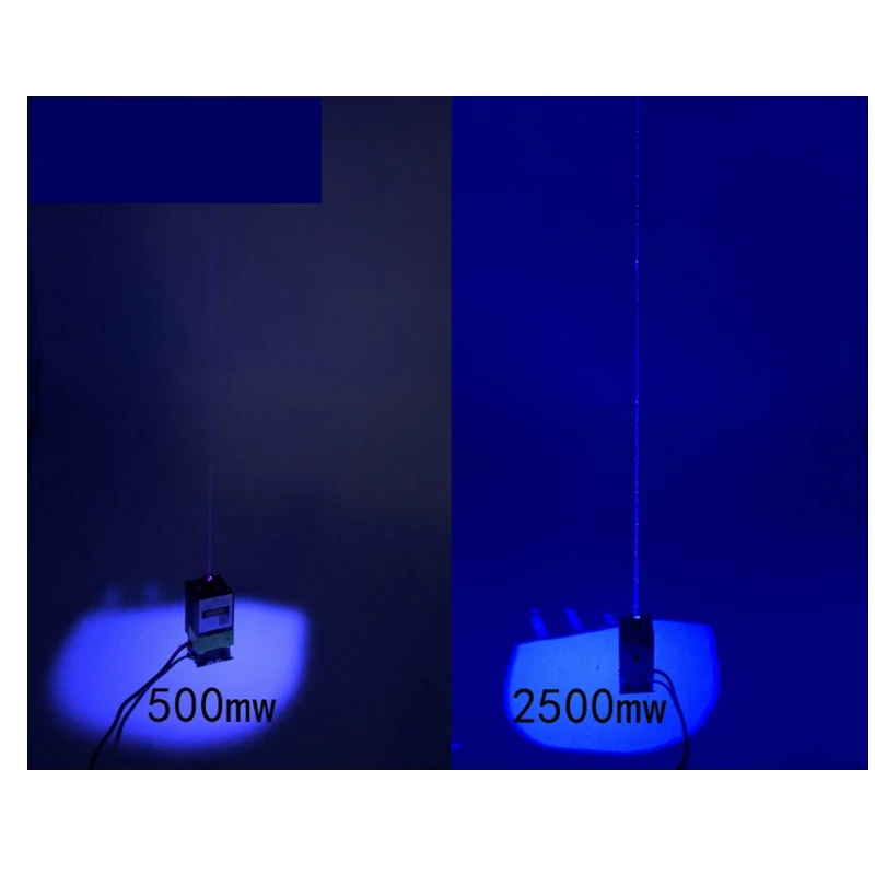 High Power 500mw 405nm Blue-violet Laser Module In DC 2.1 Connector For Engraving and Cutting With 12V Adapter