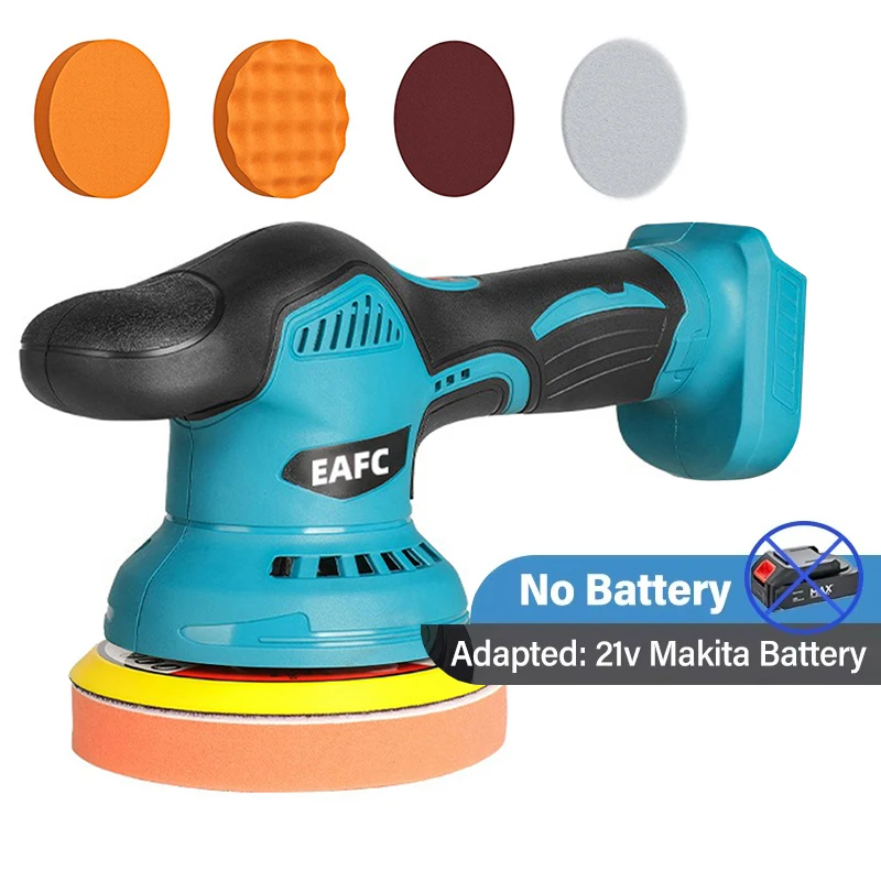 car polisher 5500RPM Cordless 6 Gears Rechargeable Polishing Machine Electric Rotary Tool Makita 21V Battery (No Battery)