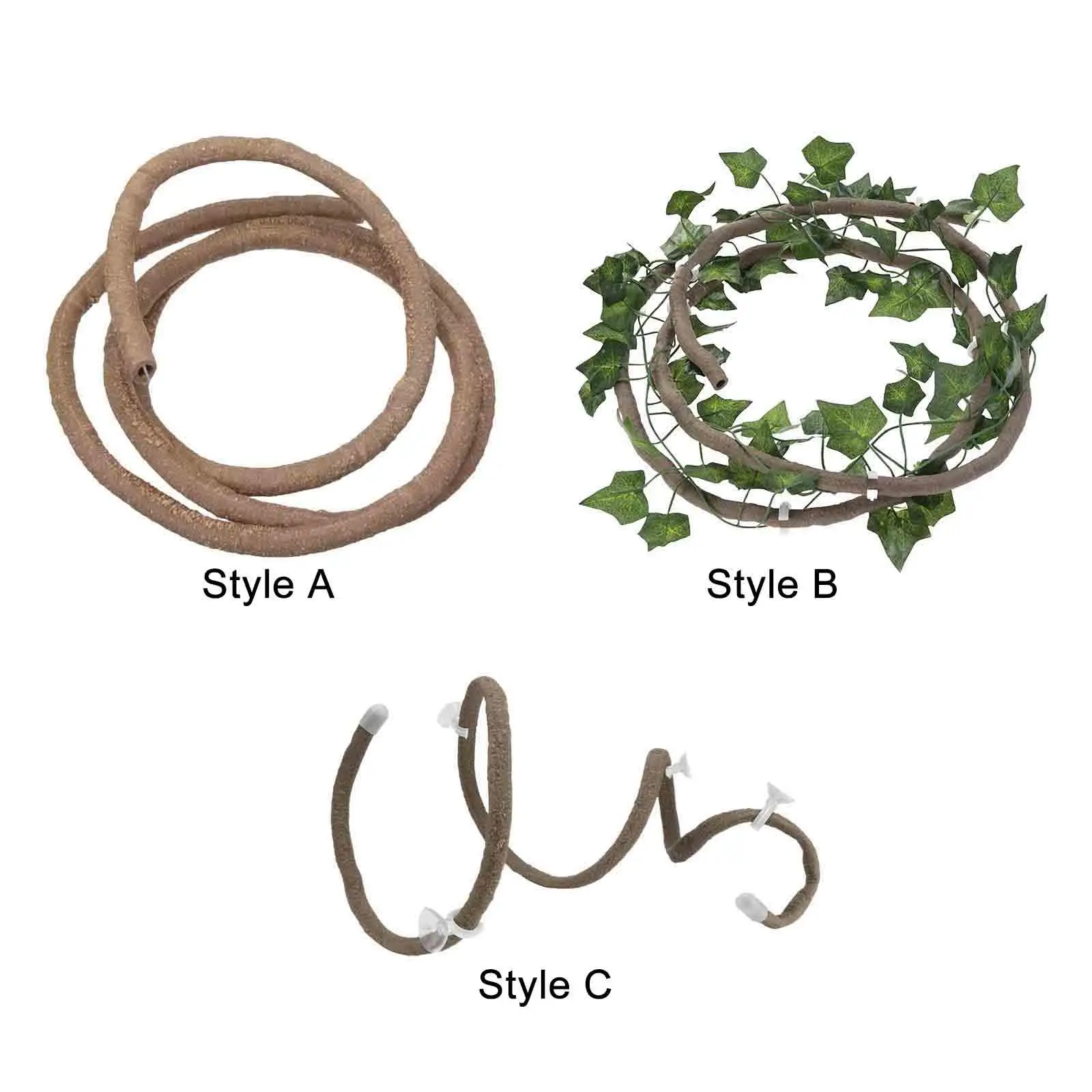 Reptile Vines for Terrarium Decor for Climbing Habitat Decor Amphibians Vine Bearded Dragon Leopard Gecko Chameleon