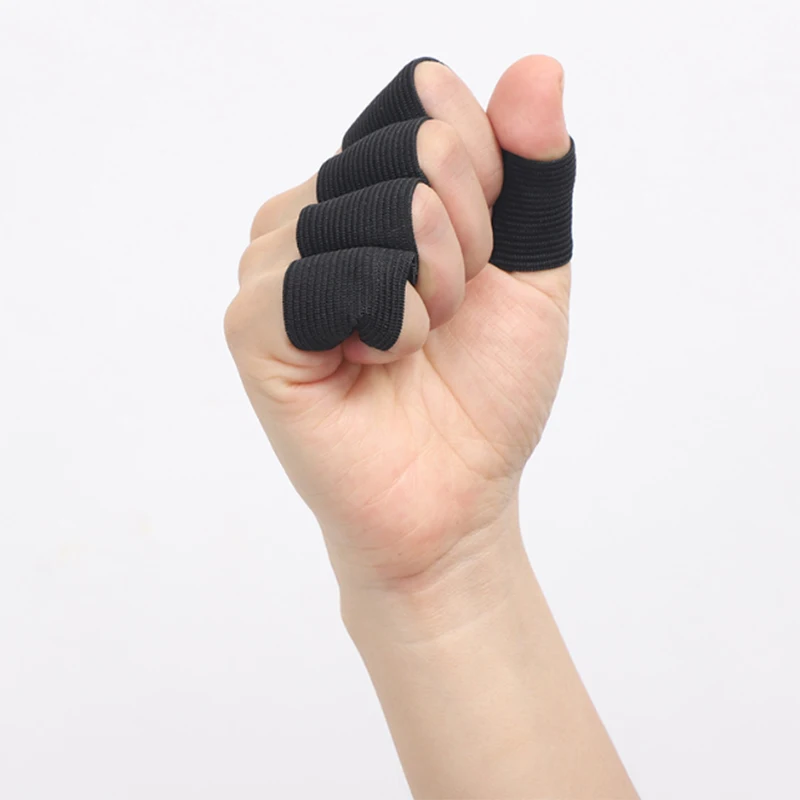 10Pcs 탄력 있고 통기성이 좋은 손가락 보호대, 골프 스포츠 부상 회복을 위한 엄지손가락 안정화 보호 슬리브