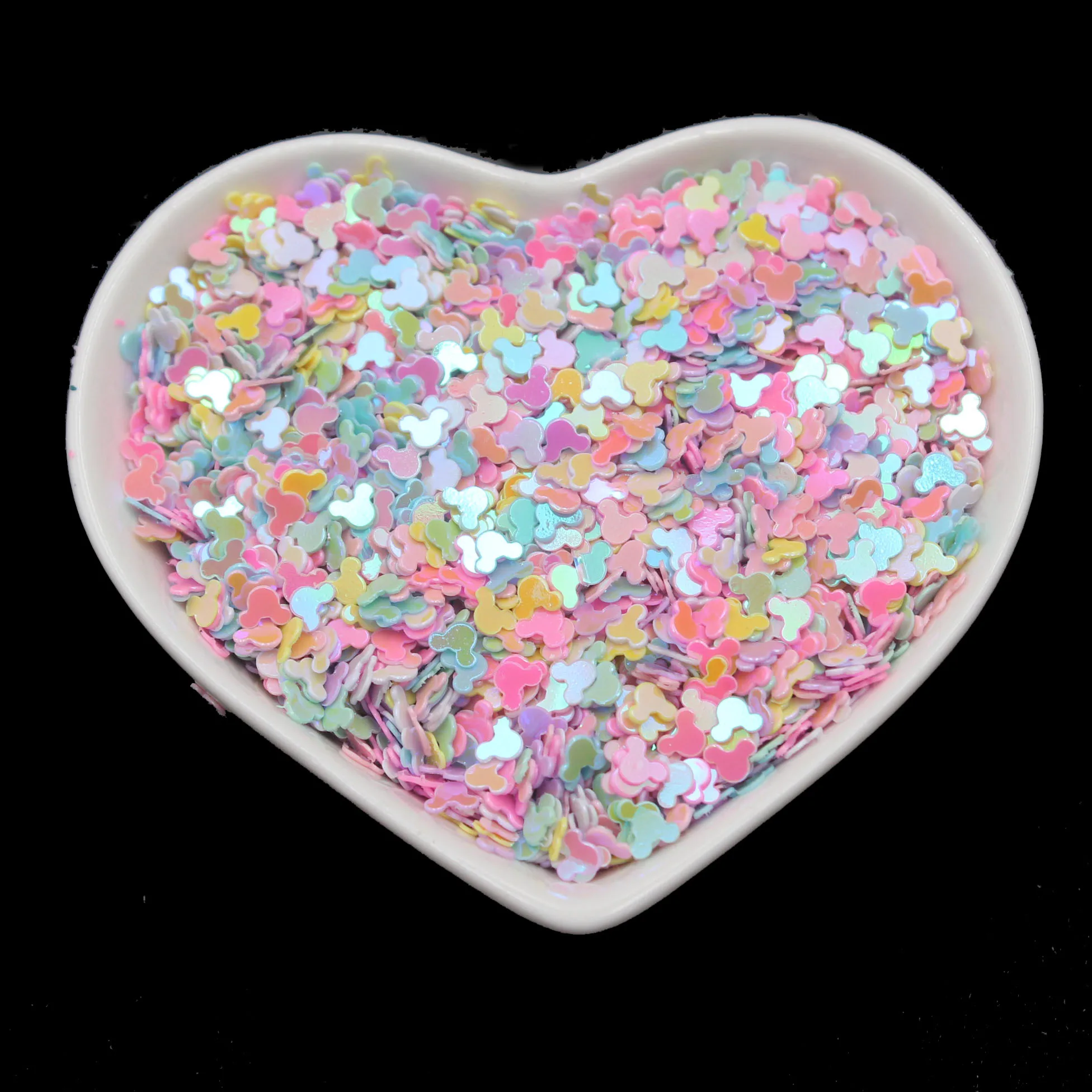 50g/Lot Attractive Pastel Cute Cartoon Image Loose Sequins Love Themed PVC Party Confetti for DIY Crafts Accessories