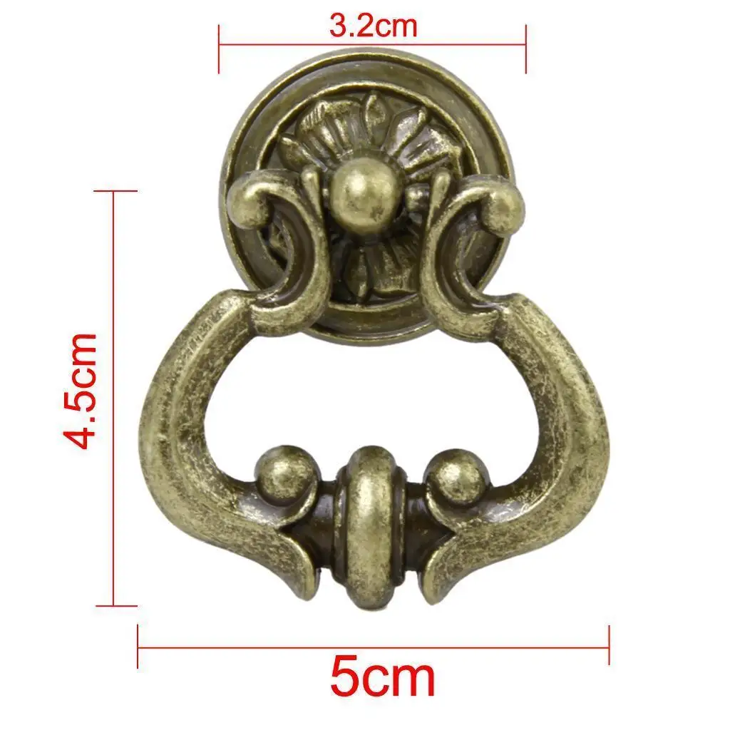 Antique Brass Cabinet Cupboard Drawer Door Pull Handles 55mm