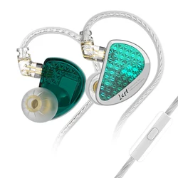 Premium In-Ear Earphones with 16 Balanced Armature Drivers, Hi-Fi Bass, and Noise Cancelling Technology (AS16Pro Cyan MIC)