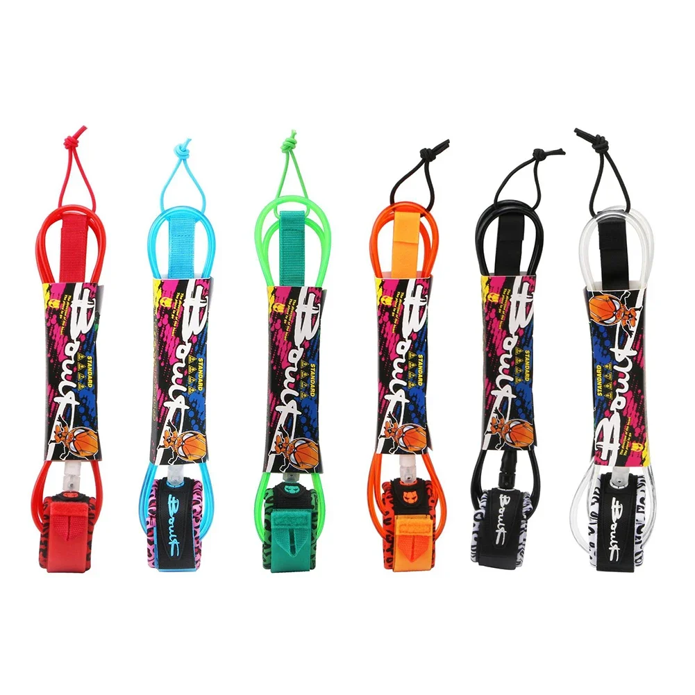 6-12ft Surf Leash SUP Leash Surf Leg Rope Surfboard Leash TPU Stainless Swivels Inflatable Paddle Board Longboard Foot Rope