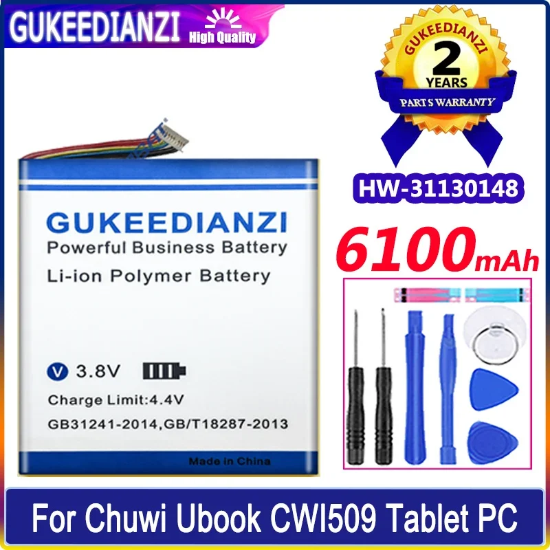 

Фотоаккумулятор для Chuwi Ubook CWI509, 6100 мАч, 7-проводной портативный аккумулятор