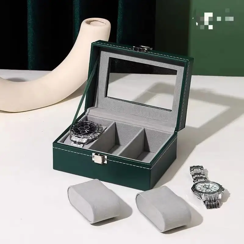 

3/6/10/12 Girds Watch Case 2023 New PU Leather Watch Box Storage Box Watch Holder Box Organizer Watch Display Box