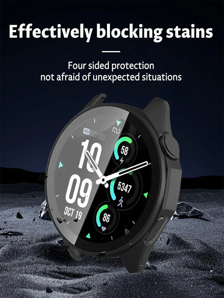 Enhanced Protective Smartwatch Shell and Screen Protector with Tempered Glass