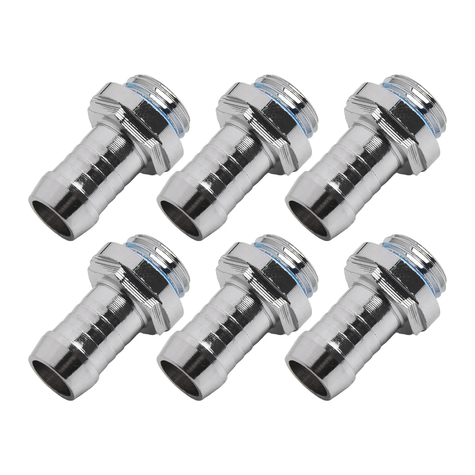 

6PC Water Cooling Barb Fitting 2-Touch Fitting G1/4 Thread Hose Pagoda Connector Pipe Fittings Industrial Plumbing Fixtures Tool