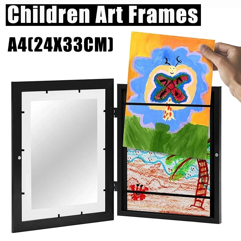 Kit De Marcos Magnéticos De Madera Para Pósters – Colgador Ajustable Para Fotos, Dibujos Y Carteles