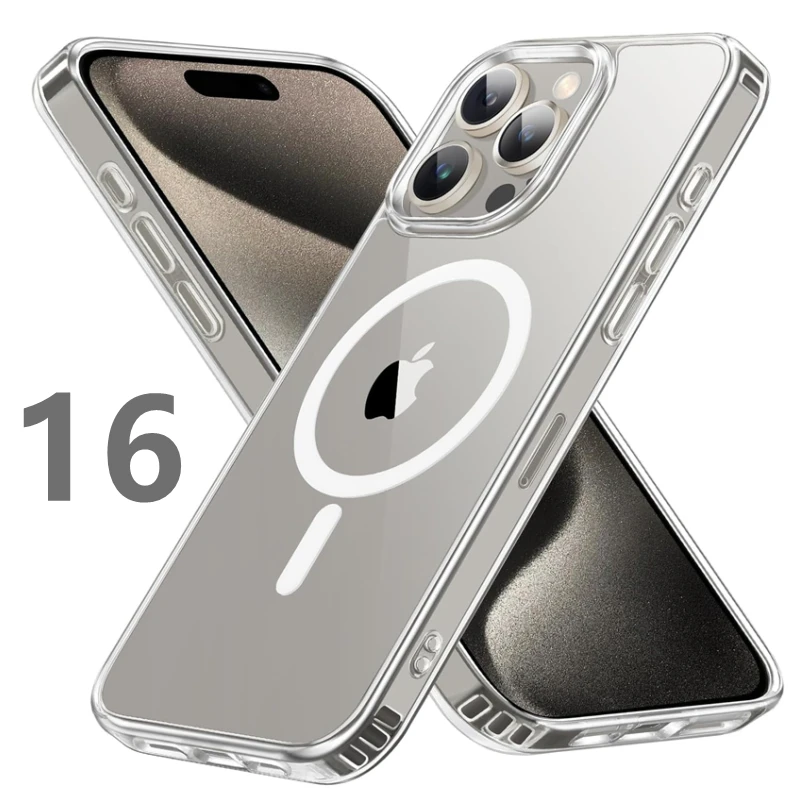 Iphone 13 Pro Max Durchsichtige Hülle Magnetisch-durchsichtige-H-lle-f-r-iPhone-16-15-14-13-11-12-Pro-Max