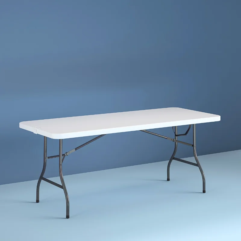 

Cosco 8 Foot Centerfold Folding Table, White camping table picnic table portable table
