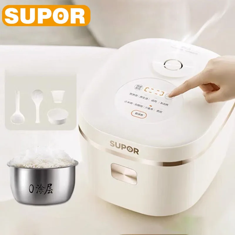 SUPOR Electric Rice Cooker 3L Capacity Stainless Steel Liner Smart Steam Cooking Pot 220V Kitchen Appliances Multi Cooker