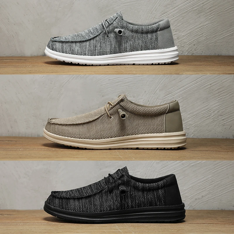 Summer Men’s Casual Shoes Breathable Mesh Sneakers Outdoor Lightweight Walking Shoes Men’s Oversized Shoes Loafers Size 39-50 6