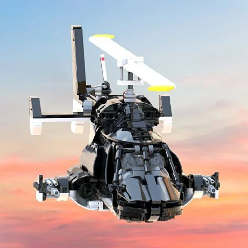 군용 항공기 모델 Moc 빌딩 브릭, 특수 작전 헬리콥터 Airwolf 기술 블록 선물, 크리스마스 장난감, DIY 세트 조립