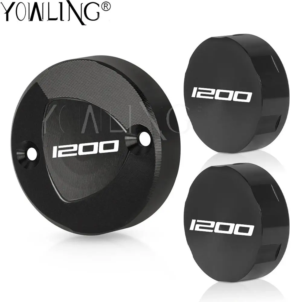 Motorcycle Aluminum Front Rear Brake Fluid Reservoir Cover Master Cylinder Oil Fluid Cap For Ducati Monster 1200 S R 1200S 1200R