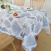 Summer Ocean Sealife Rectangle Waterproof Tablecloth Holiday Party Decor Washable Kitchen Dining Tablecloth Home Decorations 2