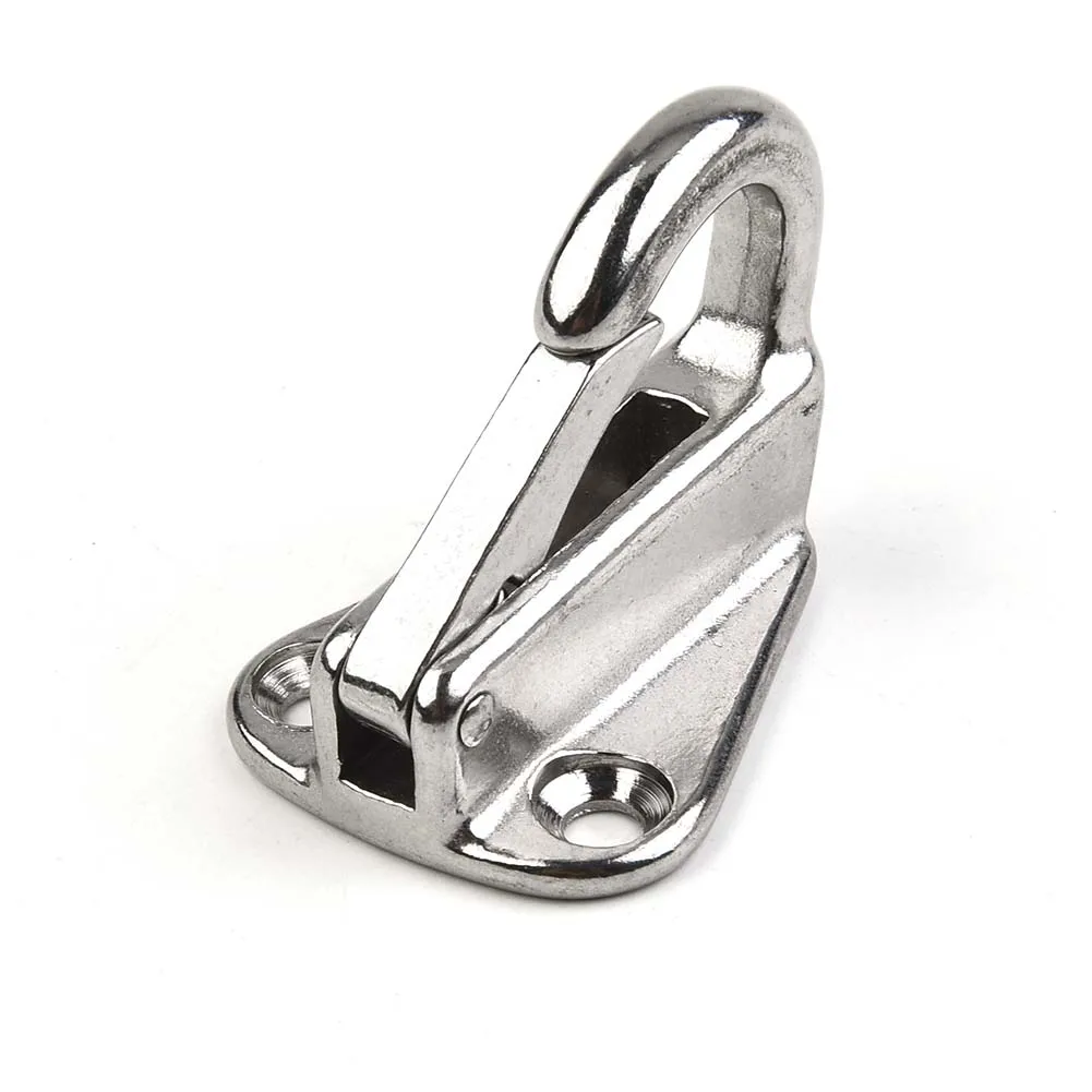 2 Fender Hook Marine 316 Stainless Steel Spring Snap Fending Boat Hardware Spring Locked