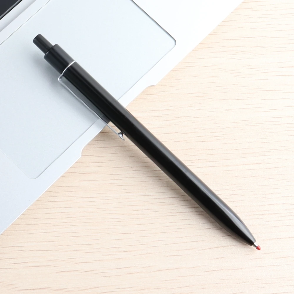 Stainless Steel Metal Retractable Gel Pens 0.5mm Fine Point Black ink Ballpoint Signature Pen with Replaceable Blue Refills 5