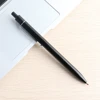 Stainless Steel Metal Retractable Gel Pens 0.5mm Fine Point Black ink Ballpoint Signature Pen with Replaceable Blue Refills 5