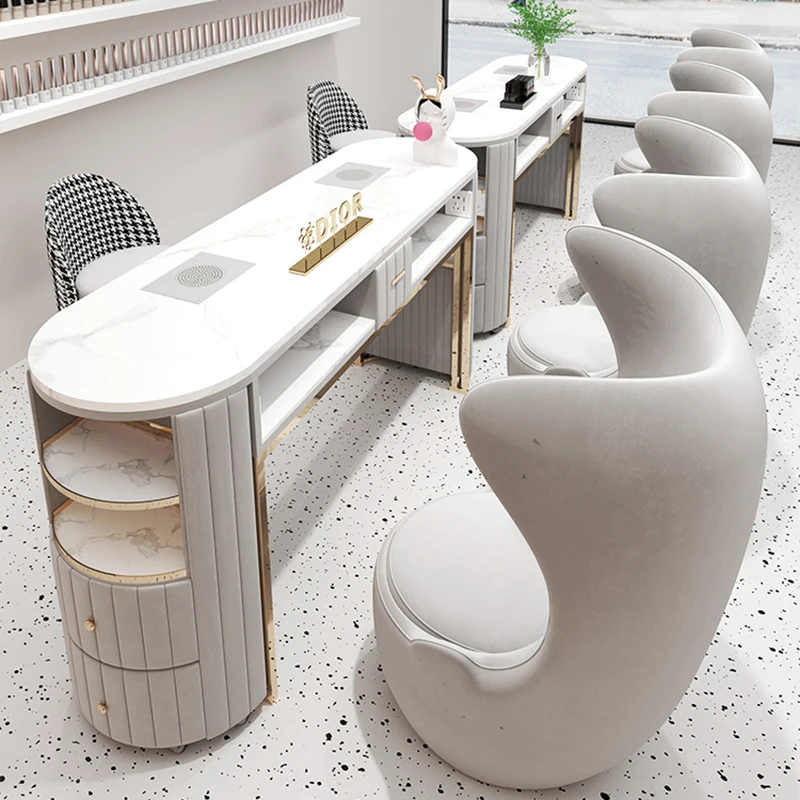 Aesthetic Tables Professional Manicure Nail Table Tech Supplies Salon Furniture Beauty Arm Rest Nails Manicure Moveis Designer
