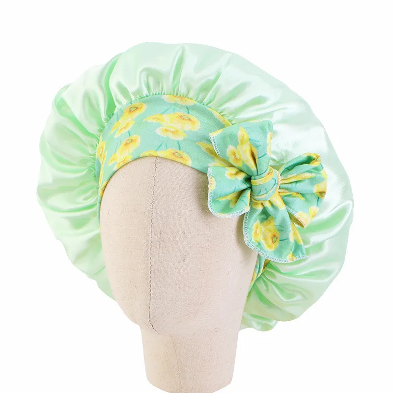 Bohemian Floral Turban Unisex Kids Adjuestable Bonnet Cap Night Sleeping  Hats Elastic Headwrap Bandanas Girls Hair Accessories woolen cap for men Skullies & Beanies