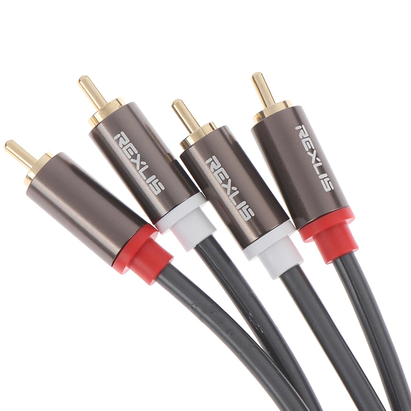 2RCA To 2 RCA Coaxial Audio Cable 3.5 Jack Stereo RCA Audio Cord 1m For Home Theater DVD TV Amplifier CD Soundbox