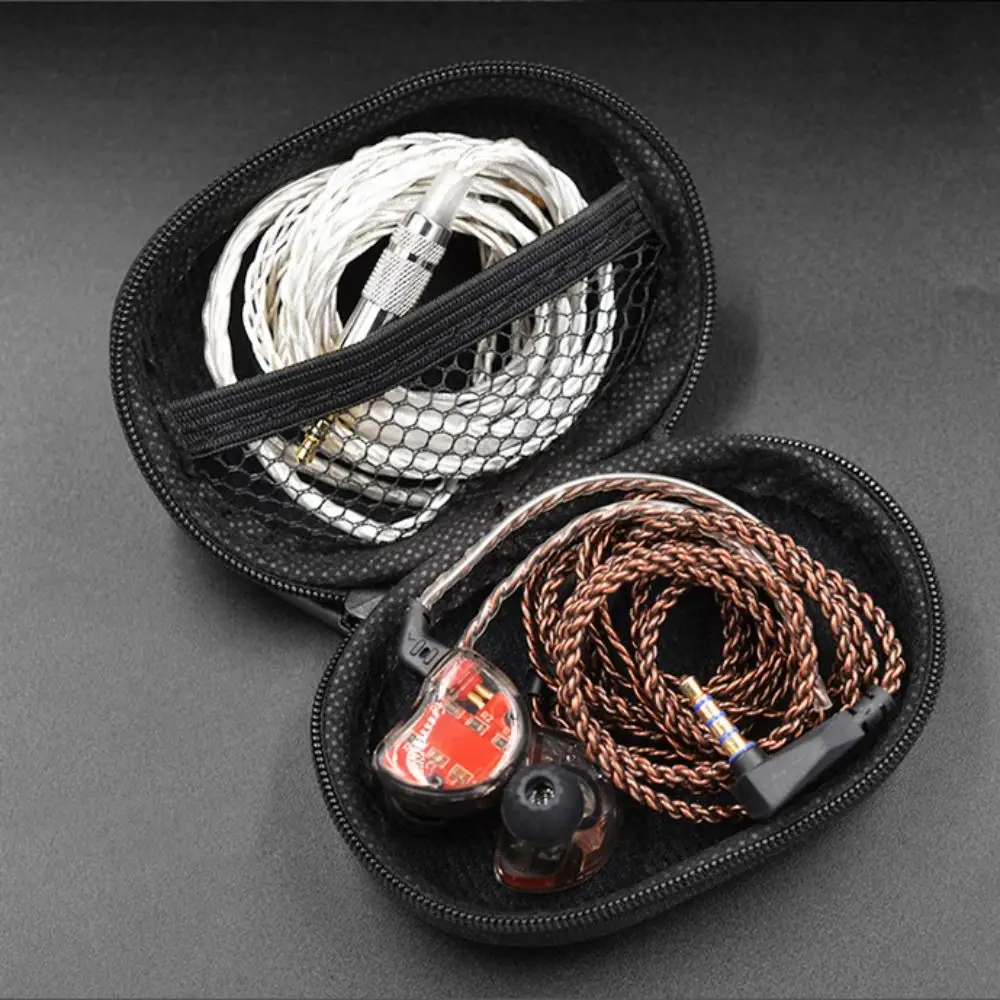 Enhanced Product Title: Stylish Oval Cortical Wired Earbuds Carrying Case
