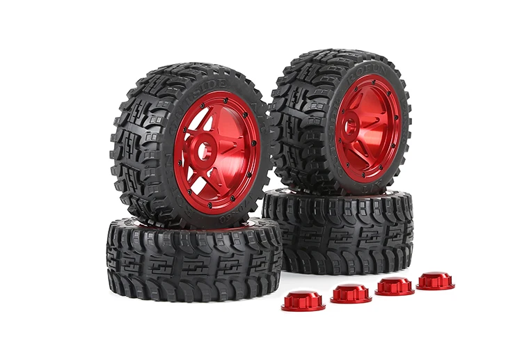 Станок с ЧПУ из алюминиевого сплава, пятизвездочная ступица, вездеходные шины в сборе для 1/5 ROFUN HPI BAJA 5B