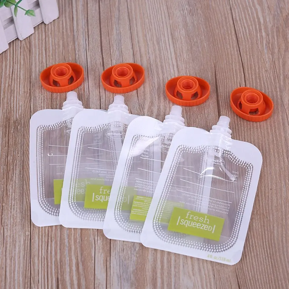 10pcs Reusable Food Pouches For Homemade Organic Puree Refillable Squeeze Storage Food Pouch For Baby Weaning