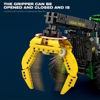 1741PCS RC Timber Tractor Building Blocks Farm Tractor Technology Electronic Remote Control Car Bricks Model Kids Toys Idea Gift 3