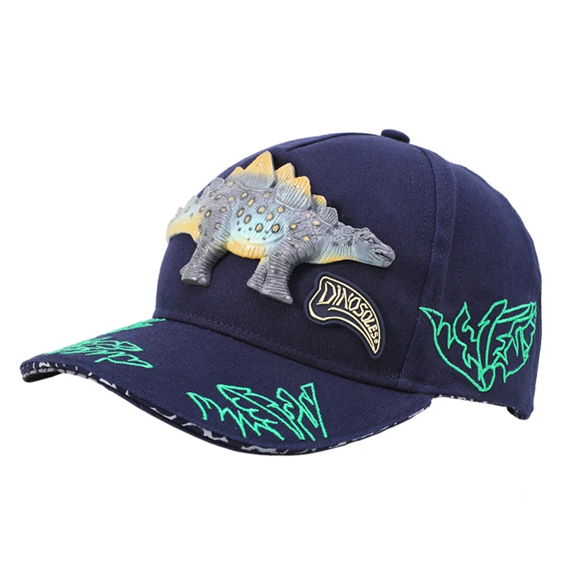 EXDINO Kids Hats 3D Dinosaur 3-10Y Boys Girls Sports Baseball Cap Adjustable Cotton Breathable Children's Outdoor Sun Hats baseball cap baby hat kids caps
