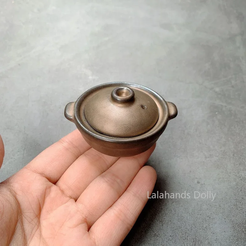 Doll House Mini Ceramic Casserole Model for Dollhouse Kitchen Furniture Decoration Accessories 6