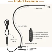 Desk Lamps LED Book Light USB Rechargeable Reading Light Warm Cool White Daylight Portable Flexible Easy Clip Night Reading Lamp 2