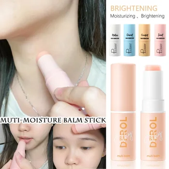 Korean Hydrating Multifunctional Moisture Makeup Primer Stick Smooth Cream Moisturizing Balm Even Skin Tone Care Cream Cosmetics