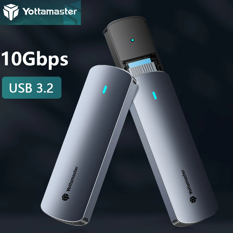 Yottamaster M.2 NVMe/SATA Dual Protocol Hard Drive Disk Enclosure Type-C  USB3.2 Gen2 10Gbp SSD External Case NGFF HD Storage Box - AliExpress