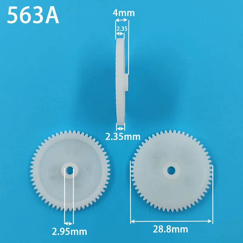 Plastic Gear Wheel 563A 0.5M 29MM GEAR Modular 0.5 56 Teeth 3mm Hole Toy Accessories 10pcs/lot motor gear transmission gear