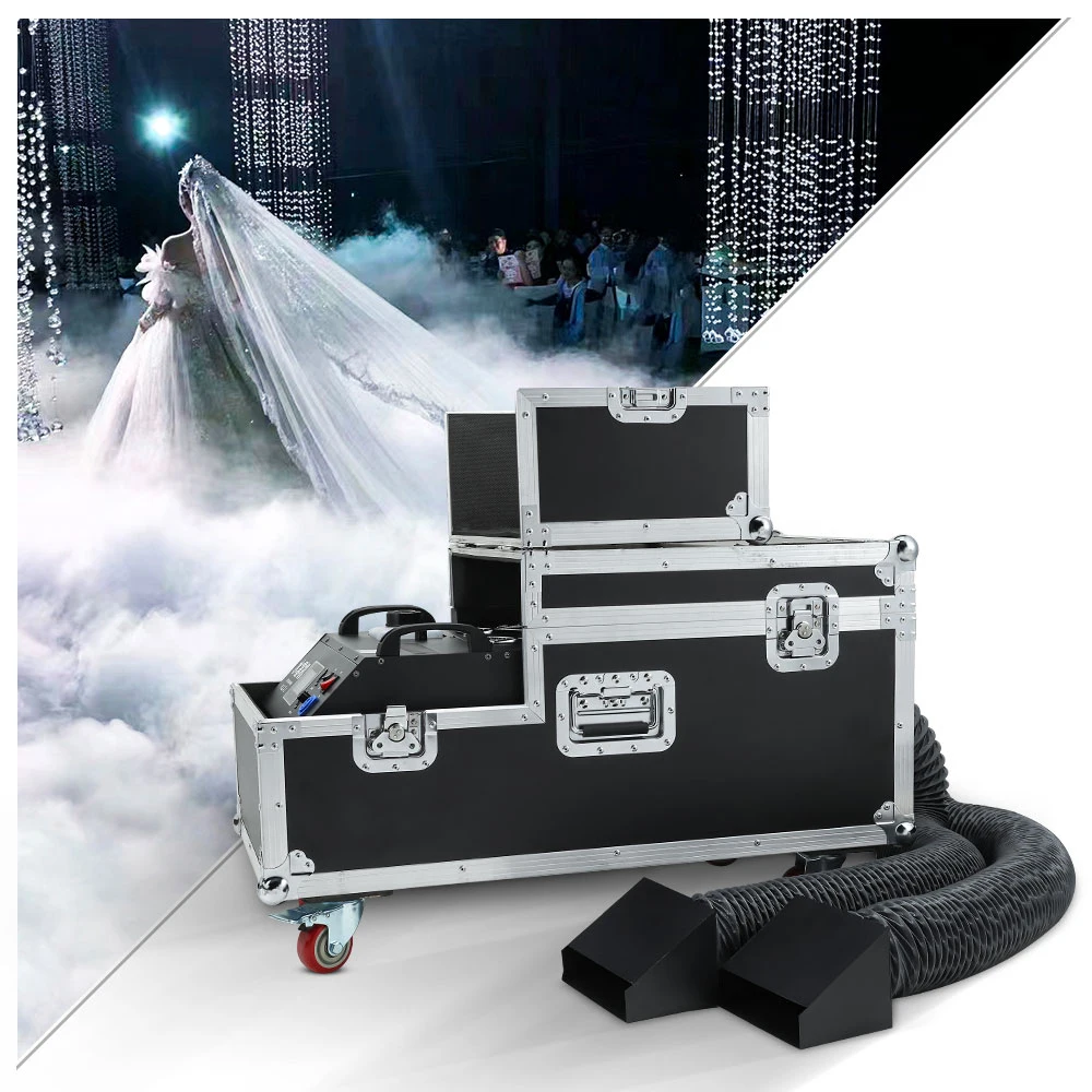 5000W Water Mist Low Fog Machine DMX512 Special Effects Mist Spraying Machine With Flight Case For Dj Disco Home Party Nightclub 5