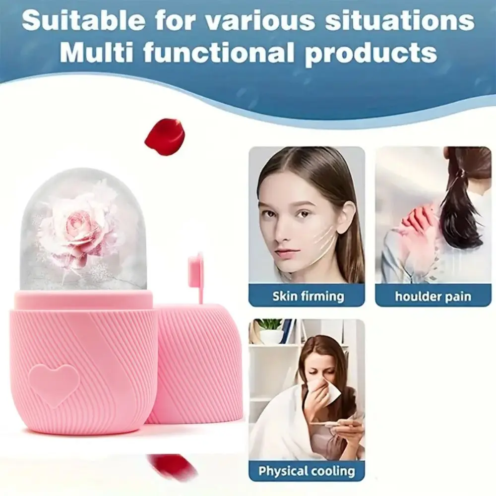 Upgraded Silicone Ice Roller for Face Reusable Face Lifting Ice Mold Beauty Skin Care Tools Facial Massager Eyes and Neck